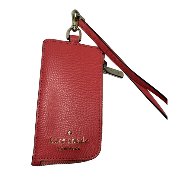 kate spade Accessories - Kate Spade Staci Saffiano Leather Card Case ID Lanyard